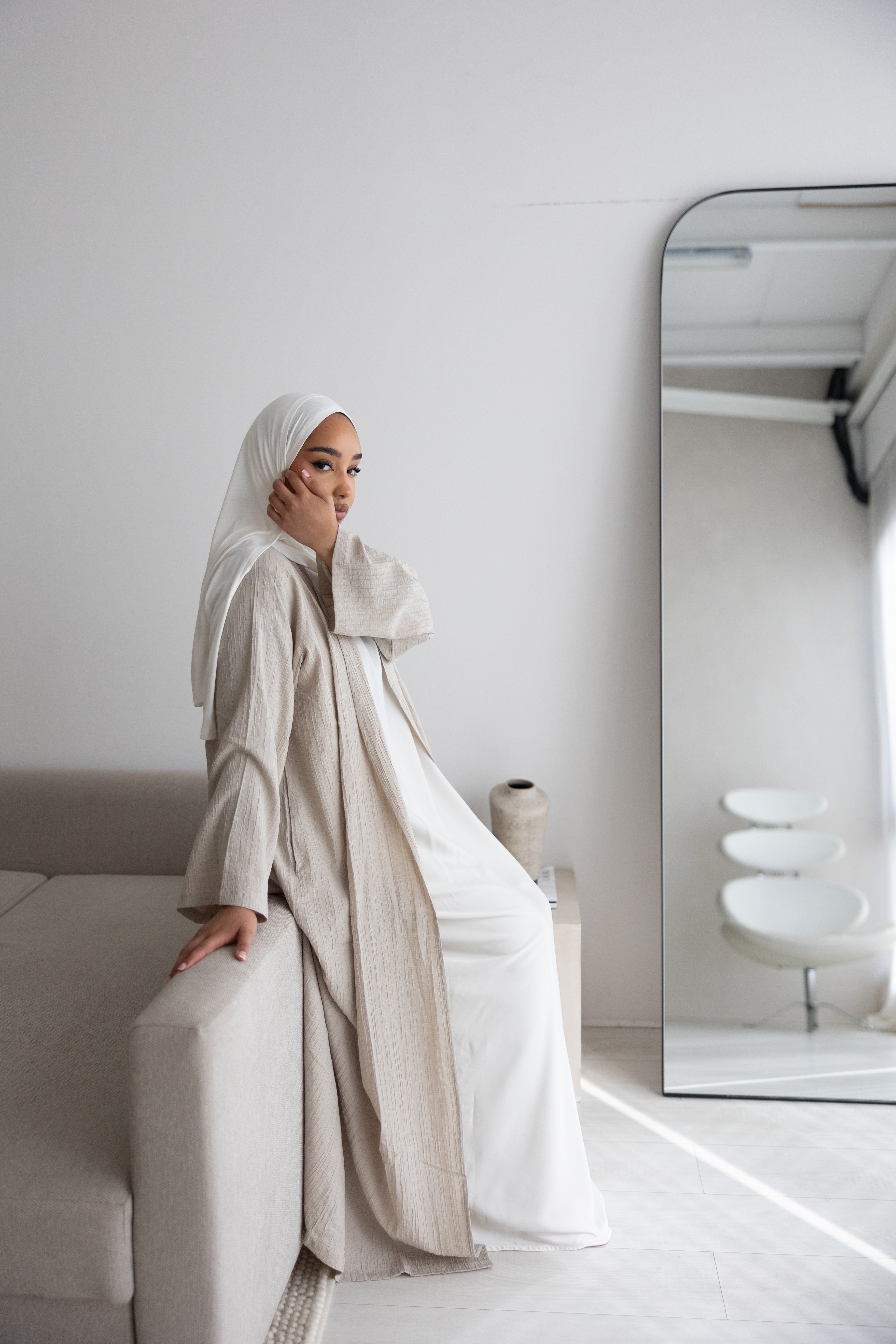 Tree Cotton Open Abaya