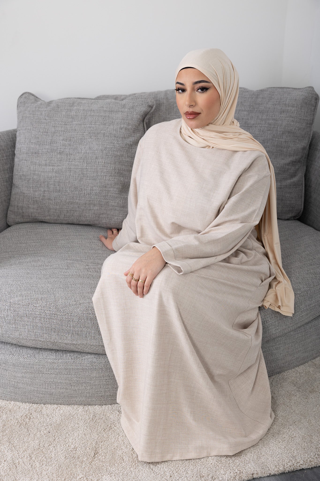 Oat HAWAA Closed Abaya - HAWAA Clothing UK
