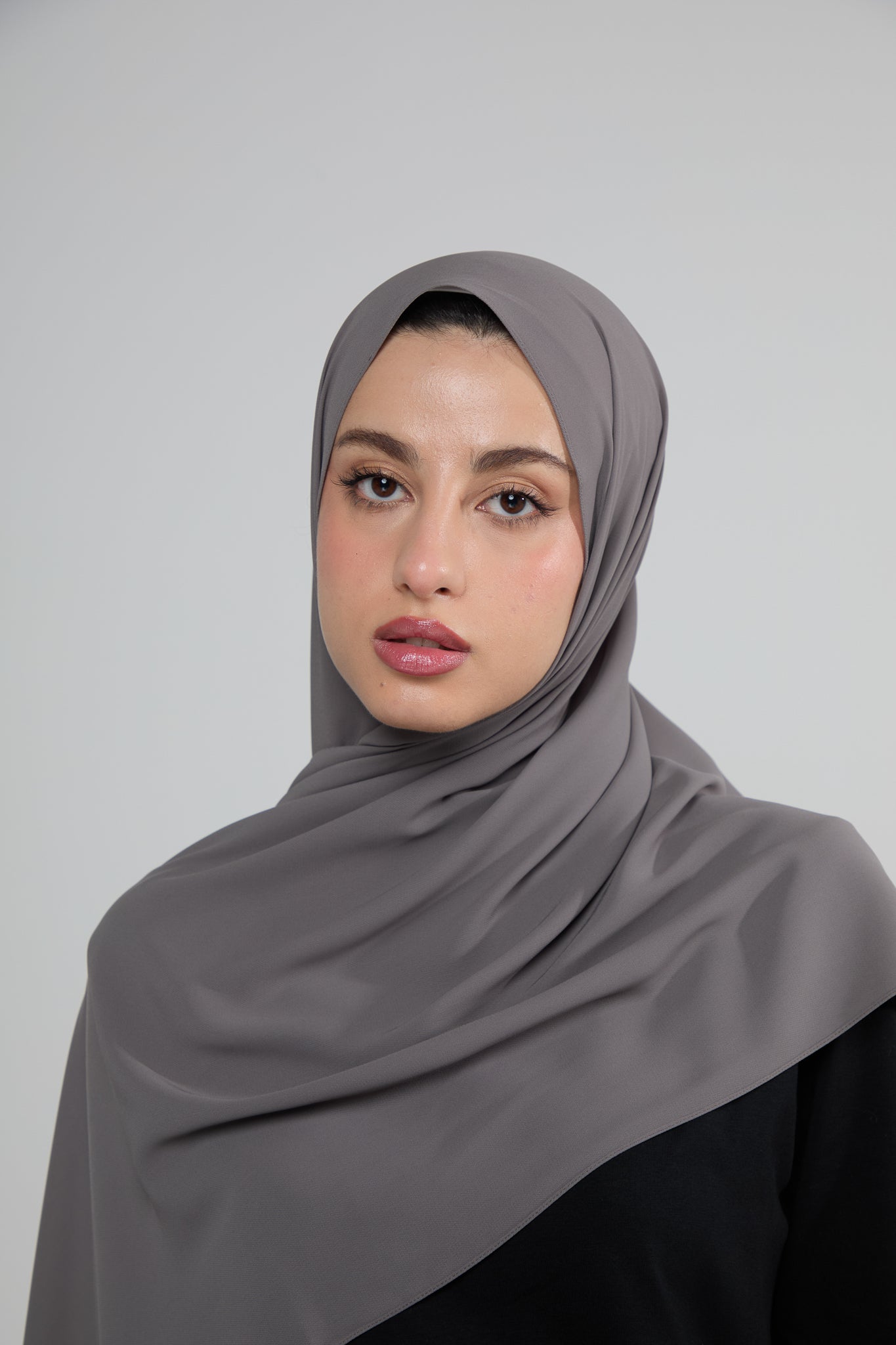 Grey Chiffon Hijab