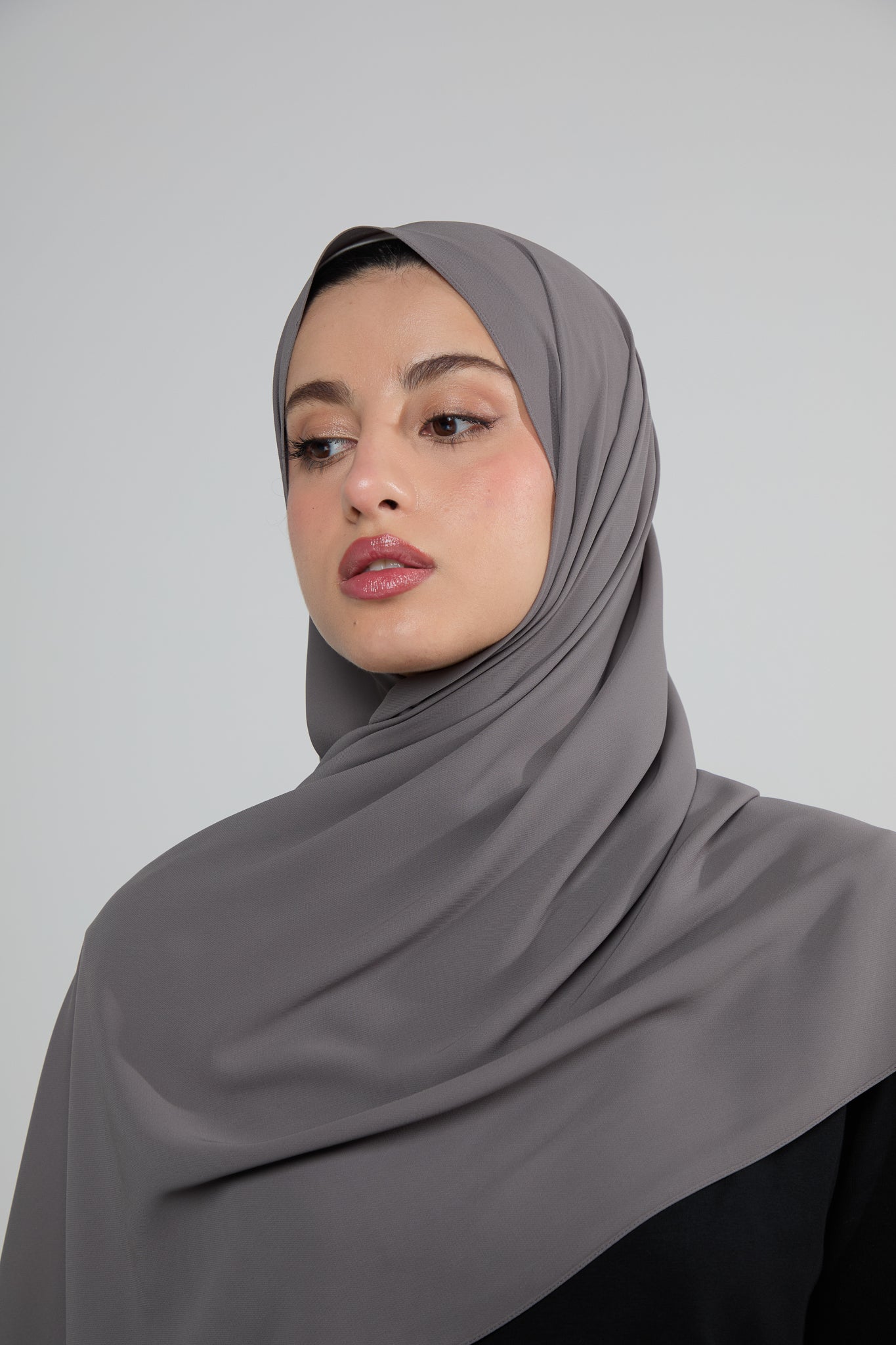 Grey Chiffon Hijab