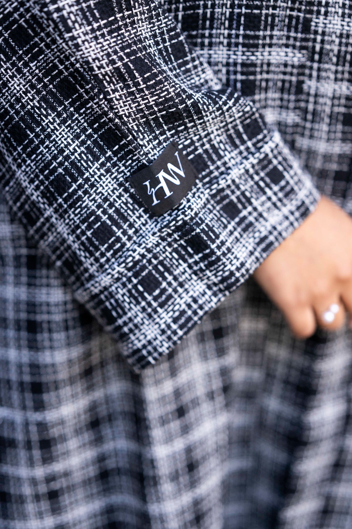 Plaid Abaya Coat