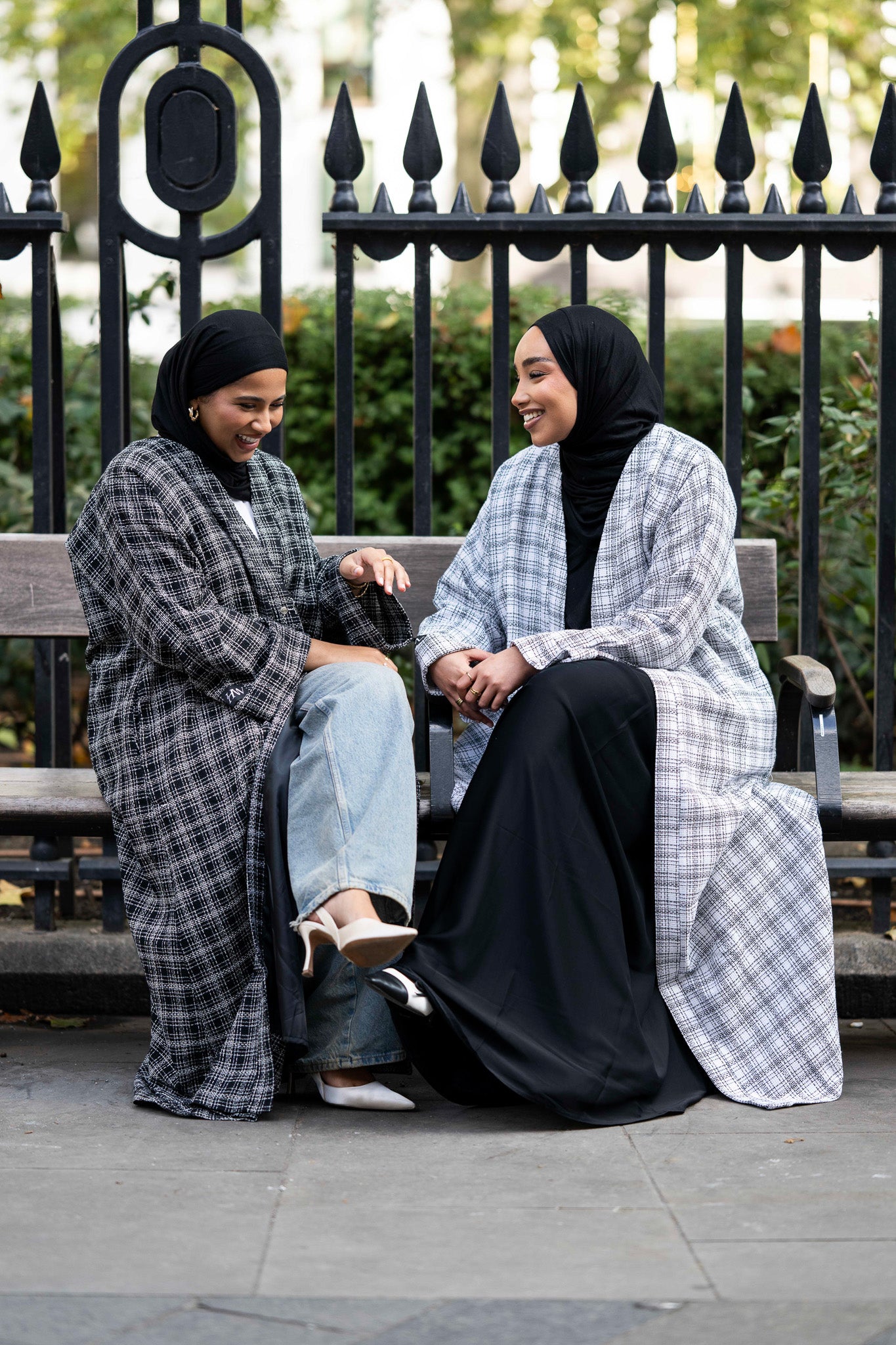 Plaid Abaya Coat