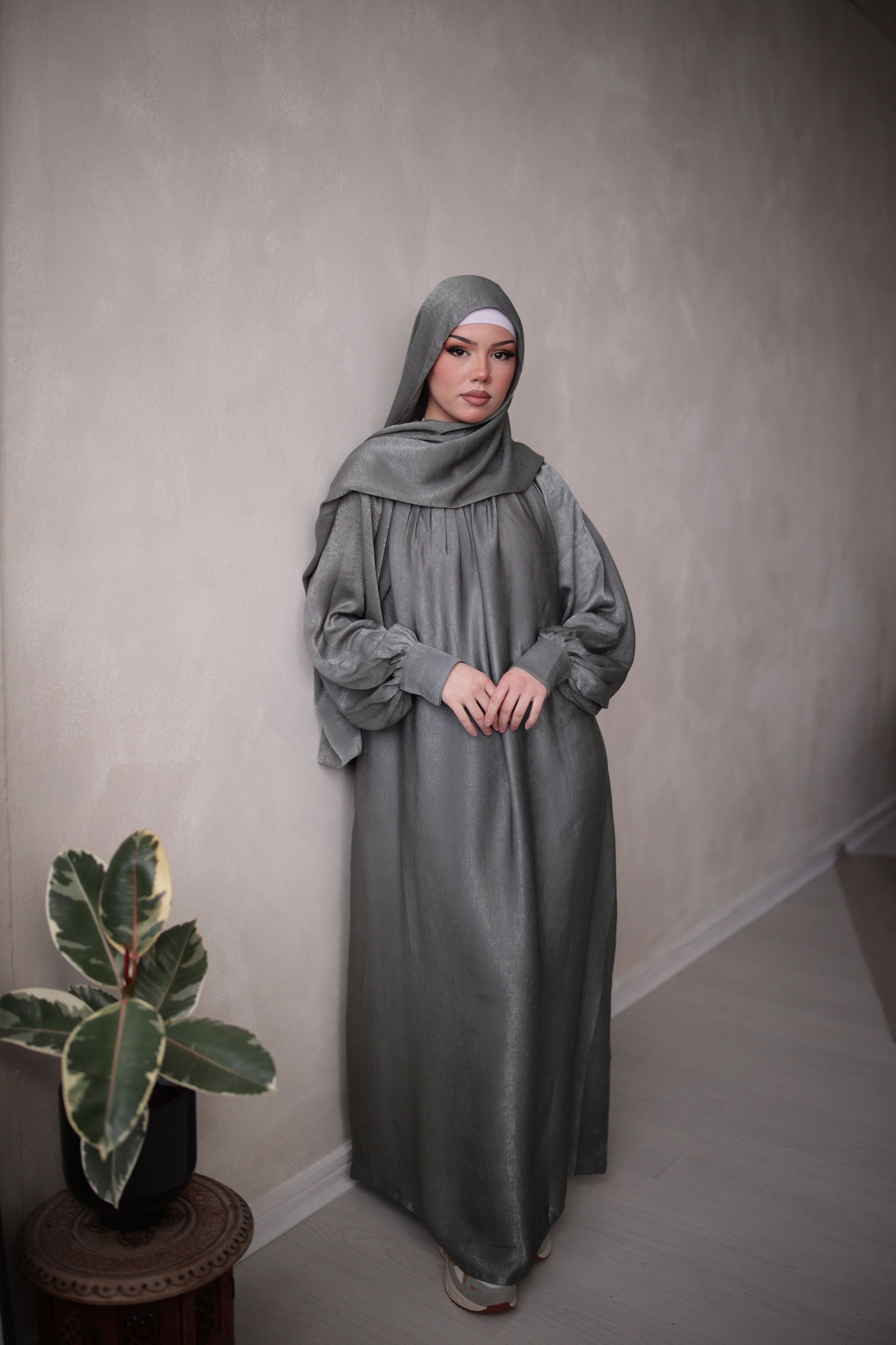 Satin Luxe Abaya Dress