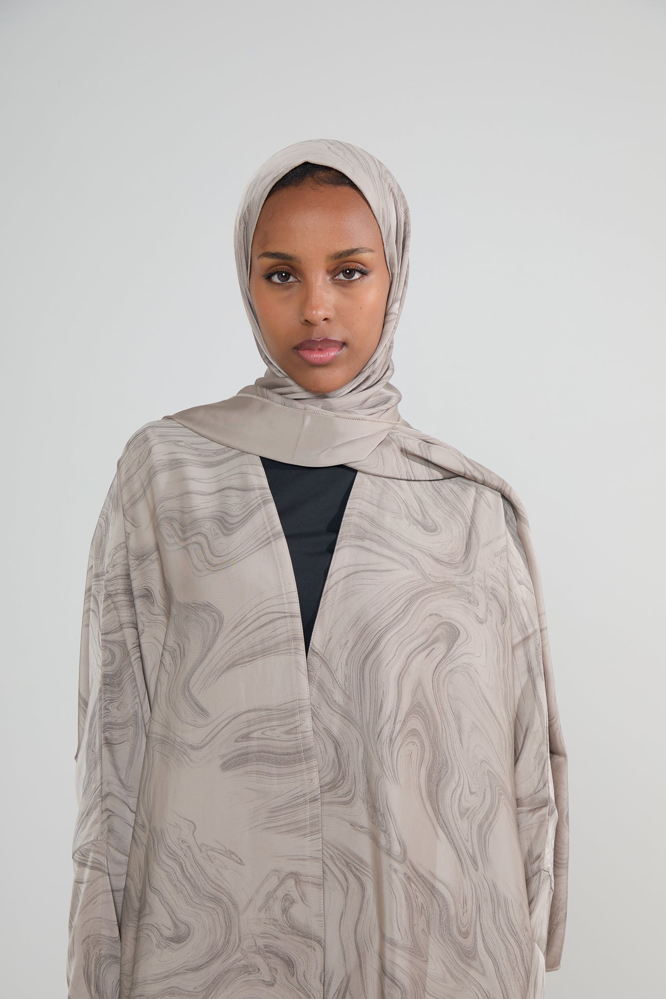 Stone Marble Wrap Abaya