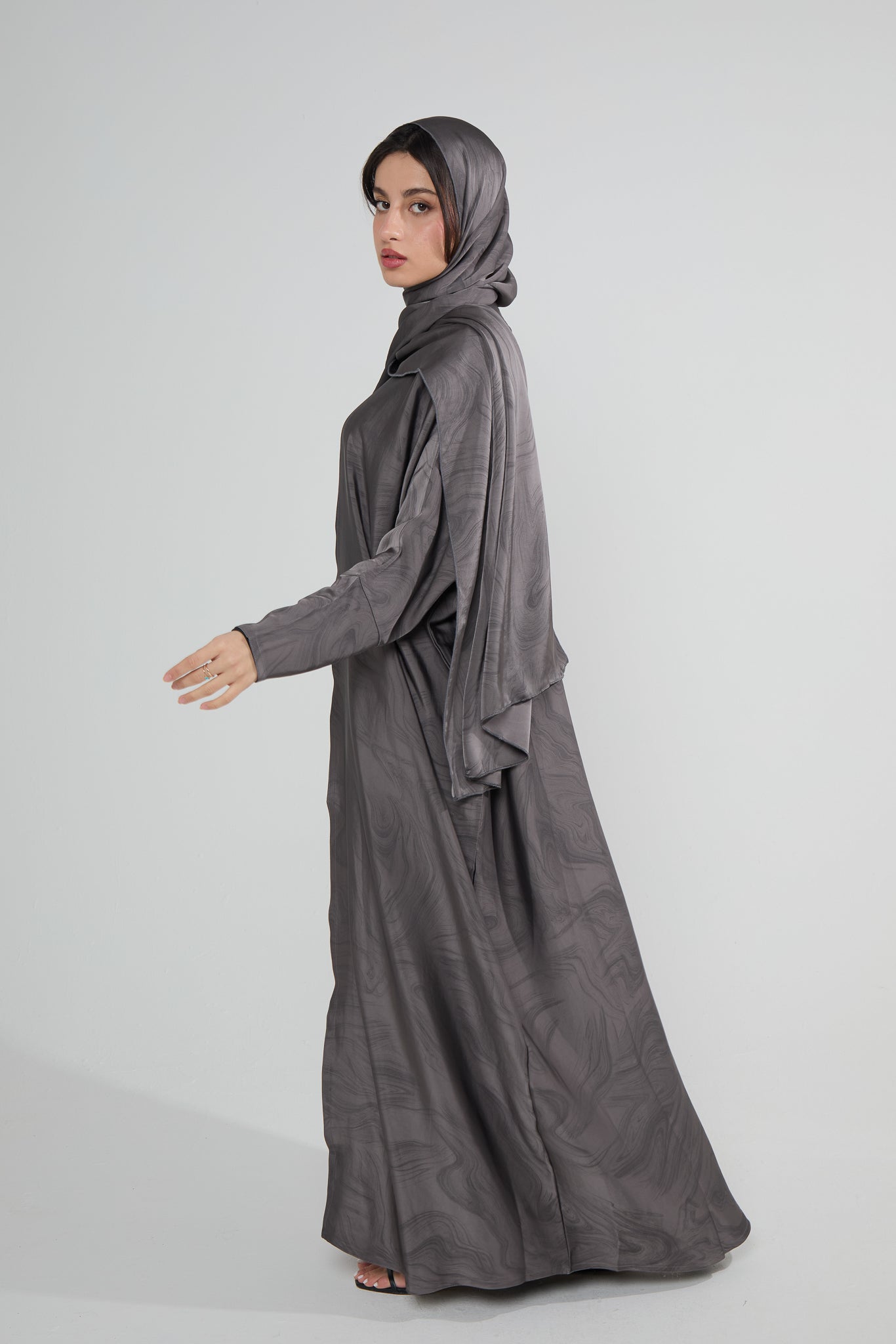 Slate Marble Wrap Abaya