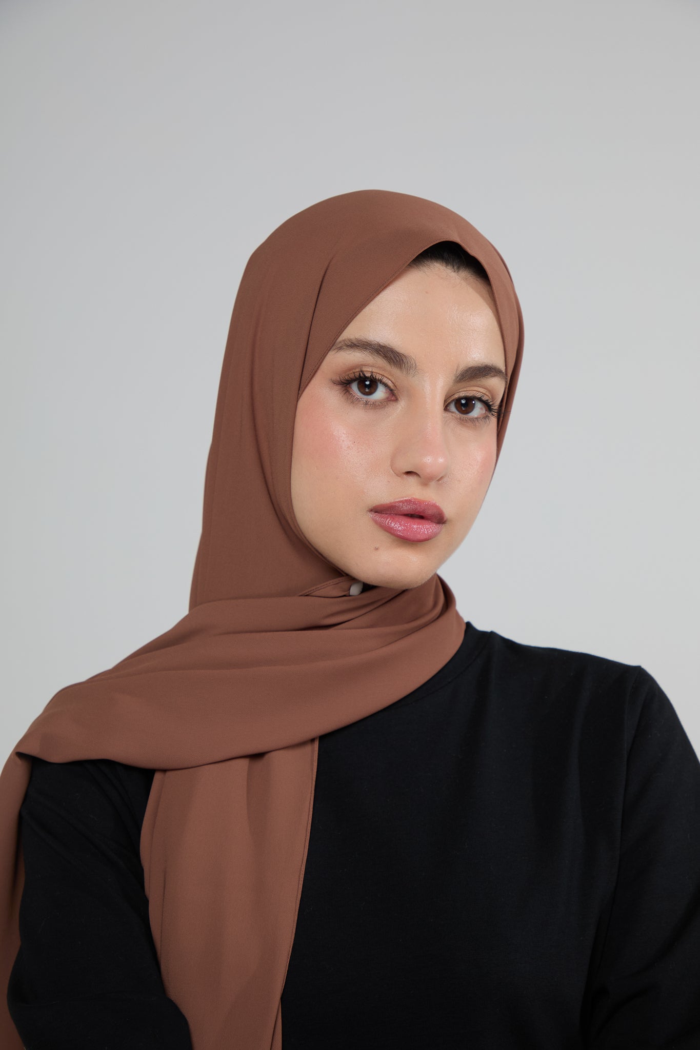 Brown Chiffon Hijab