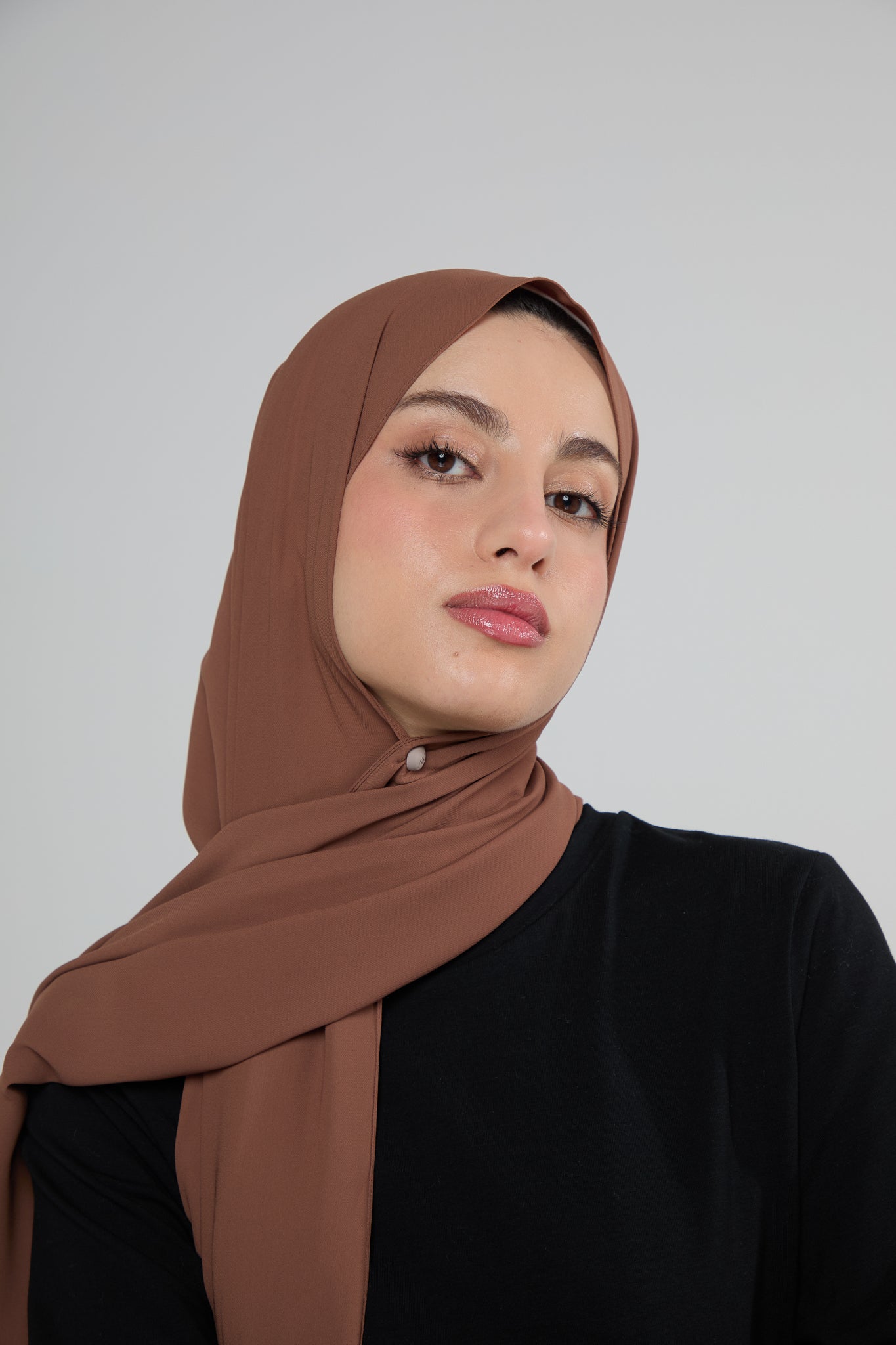 Brown Chiffon Hijab