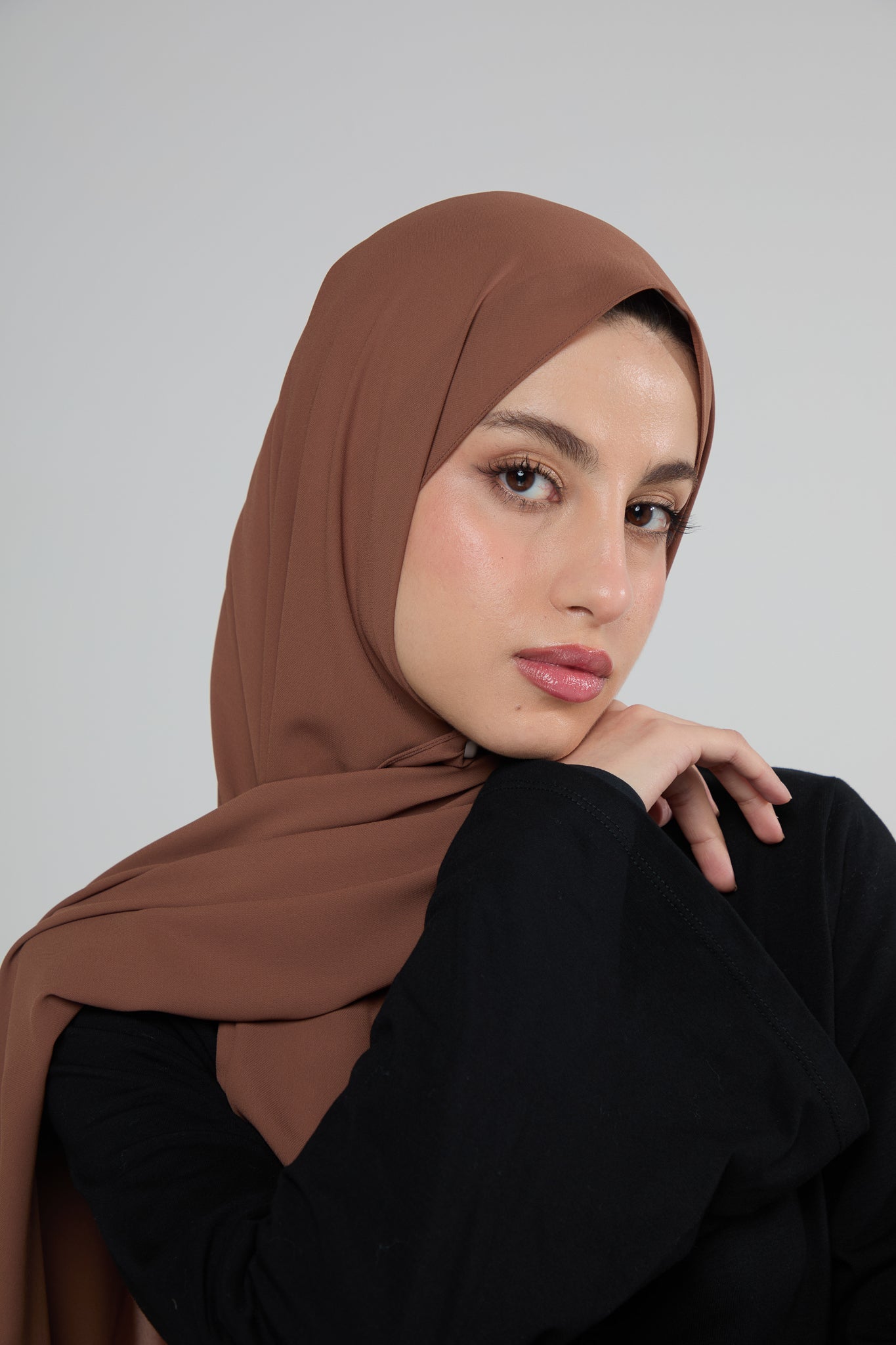 Brown Chiffon Hijab